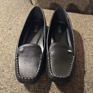 Michael Kors Black Leather Flats for Women